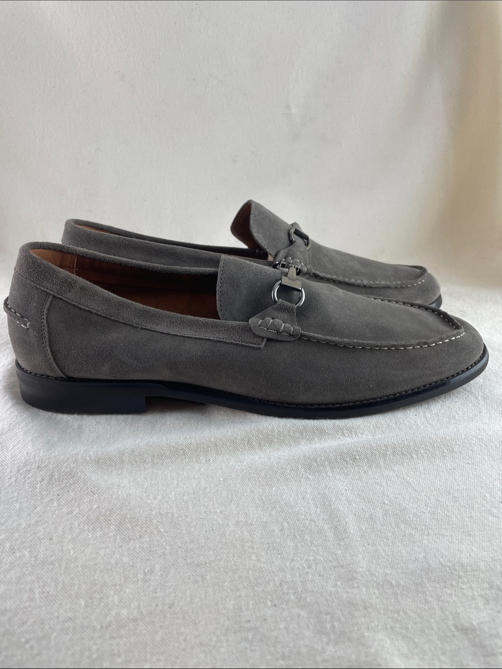 Steve Madden Arista Men's Grey Suede Bit Loafers Size 12 - Picture 7 of 12